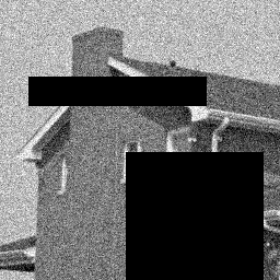 Damaged image of a house